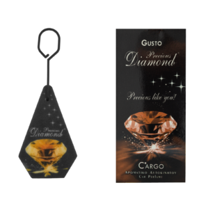 Diament Gusto - Zawieszka z Luksusowym Zapachem Karmelu, Migdałów i Czekolady