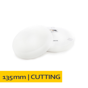 NAT Biała Twarda gąbka polerska 135mm - do intensywnej korekty lakieru