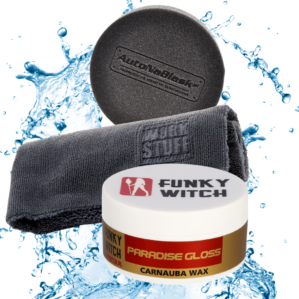 Funky Witch Paradise Gloss 150ml - Pomysł na prezent Hybrydowy Wosk Naturalny Zestaw z mikrofibrą i aplikatorem