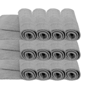 MR RAG 40x40cm GREY edgeless 380GSM mikrofibra szara bezszwowa - zestaw 12 Sztuk