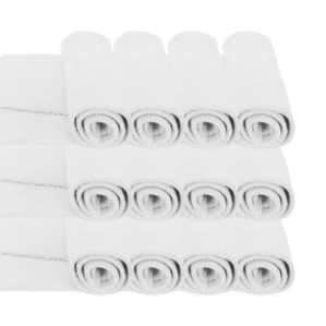 MR RAG 40x40cm WHITE edgeless 380GSM mikrofibra biała bezszwowa - zestaw 12 Sztuk