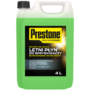 PRESTONE Letni Płyn do Spryskiwaczy 4L - Czysta szyba bez refleksów
