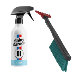 Shiny Garage D-Icer 500ml odmrażacz + Vikan Skrobaczka ze zmiotką do śniegu (520052)