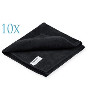 WaxPro Premium Microfiber Black 40x40cm - zestaw 10 sztuk