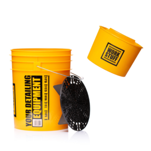 WORK STUFF zestaw Detailing Bucket Yellow - WASH + separator czarny + bucket hanger