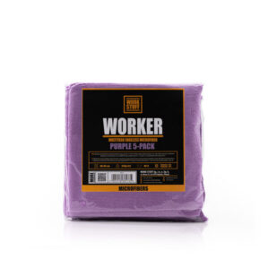WORK STUFF Worker Purple - mikrofibra 40×40 cm, 320 GSM, uniwersalna zestaw 5 szt.