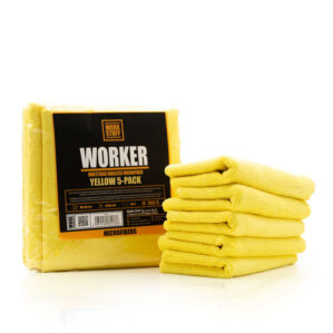 WORK STUFF Worker Yellow - mikrofibra 40×40 cm, 320 GSM, uniwersalna zestaw 5 szt.